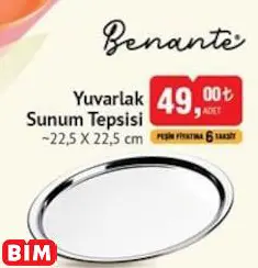BENANTE YUVARLAK SUNUM TEPSİSİ BENANTE YUVARLAK SUNUM TEPSİSİ